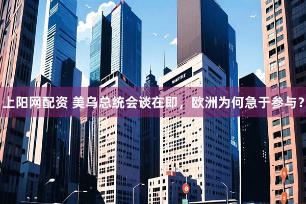 上阳网配资 美乌总统会谈在即，欧洲为何急于参与？
